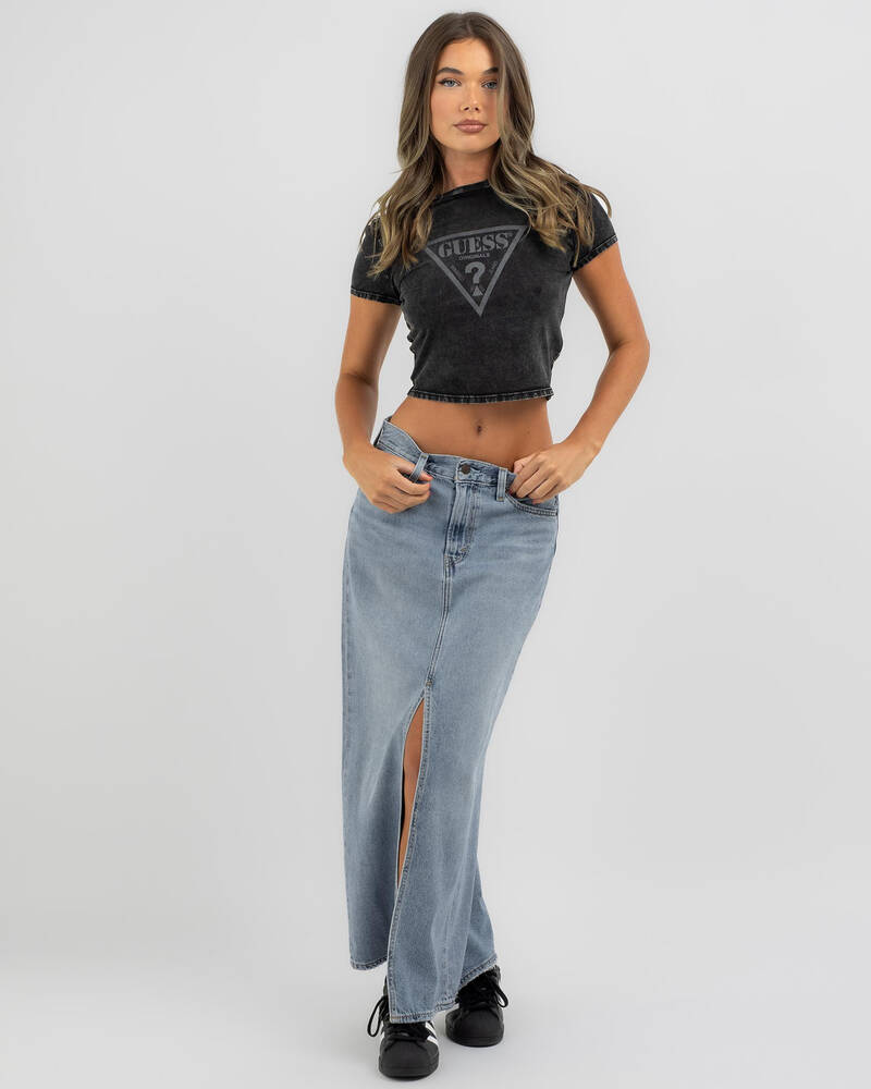 GUESS Vintage Triangle Baby Tee for Womens