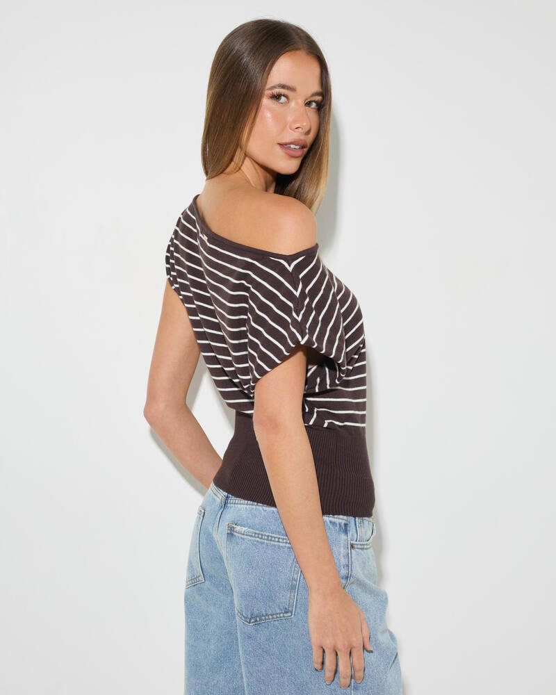 Mooloola Elijah Off Shoulder Knit Top for Womens