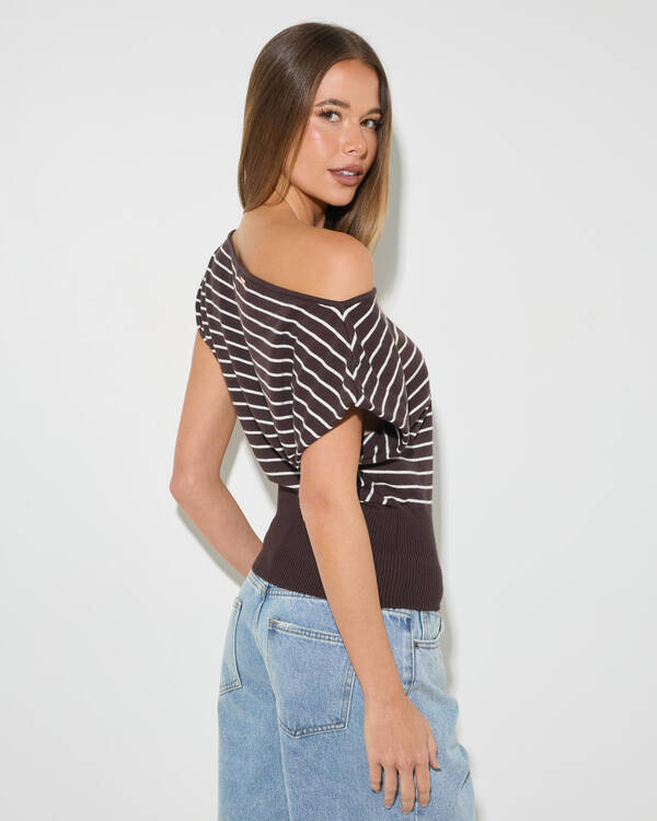 Mooloola Elijah Off Shoulder Knit Top for Womens