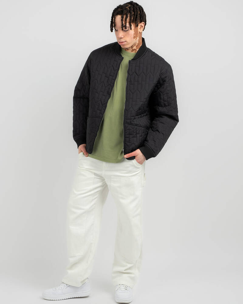 Stussy Quilted Nylon Zip Jacket for Mens