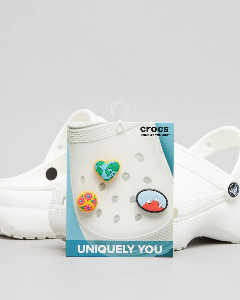 Crocs I Love Earth Jibbitz 3 Pack for Unisex