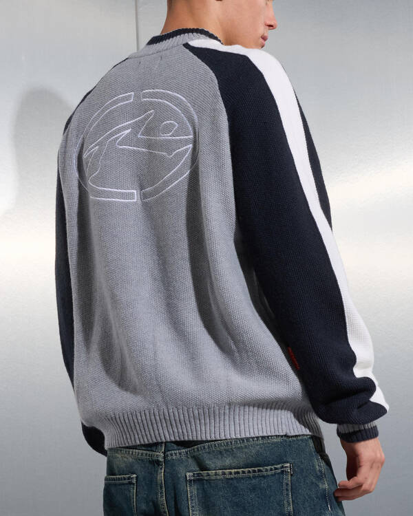 Rusty Sparsity Knitted Bomber for Mens