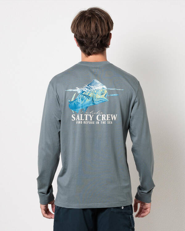 Salty Crew Mahi Surface Long Sleeve T-Shirt for Mens