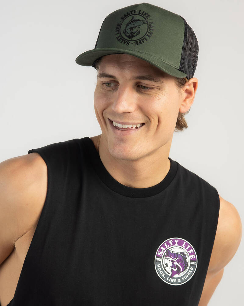 Salty Life Once Bitten Trucker Cap for Mens