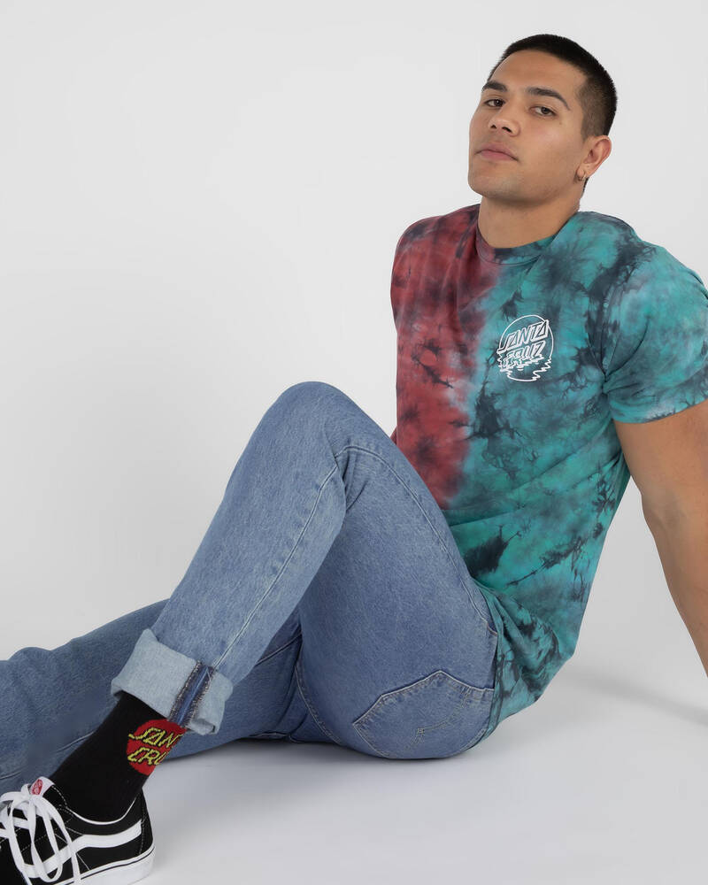 Santa Cruz Reflection Dot Tie Dye T-Shirt for Mens
