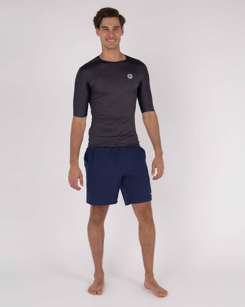 Rip Curl Tech Bomb Short Sleeve Rash Vest for Mens