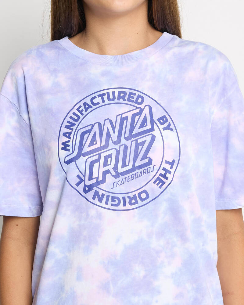 Santa Cruz Girls' MFG Dot Mono Front T-Shirt for Womens