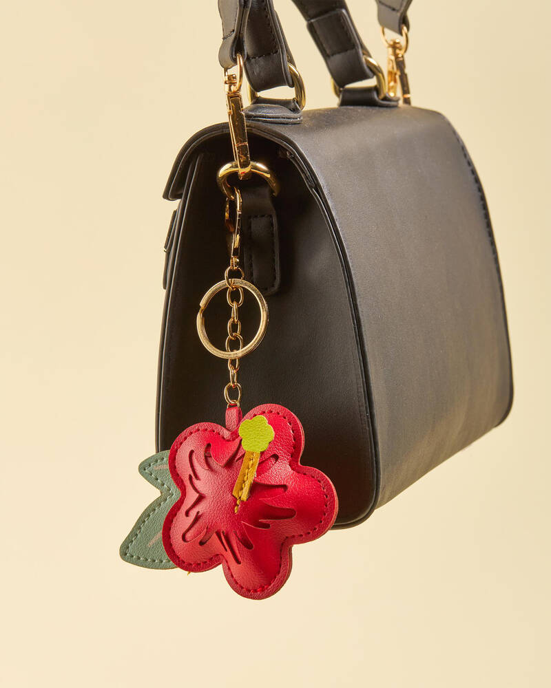 Karyn In LA Hibiscus Flower Large Bag Charm for Womens