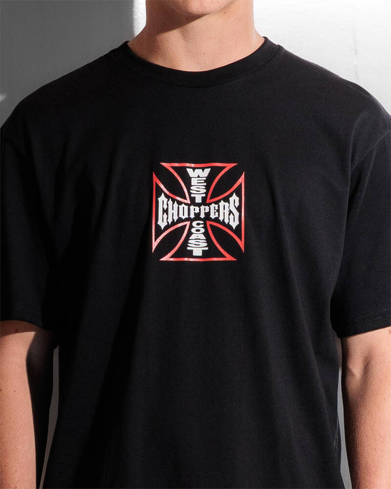 West Coast Choppers Circled Cross T-Shirt for Mens