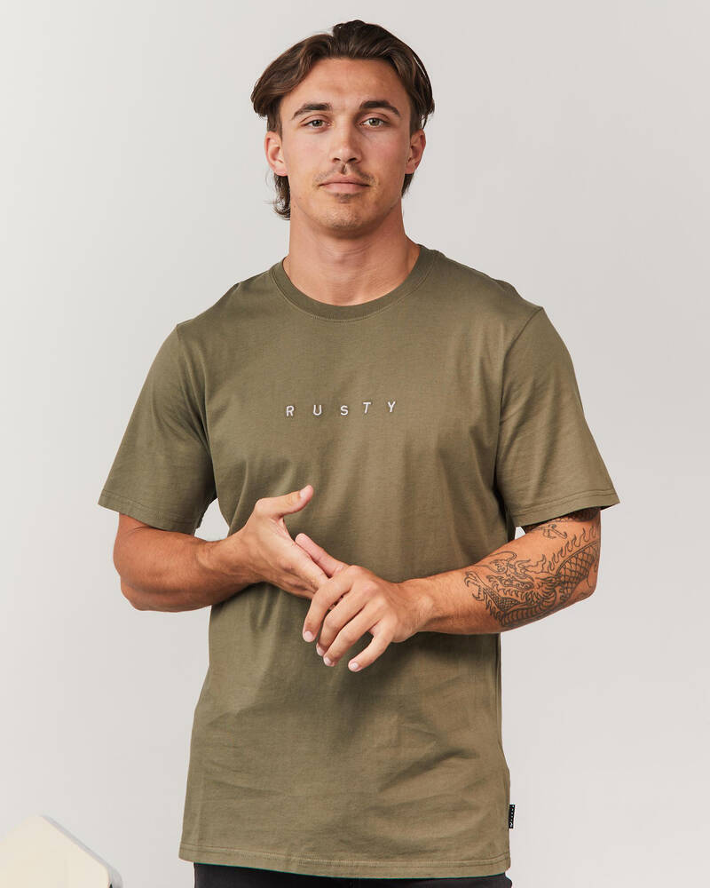 Rusty Short Cut 2 T-Shirt for Mens