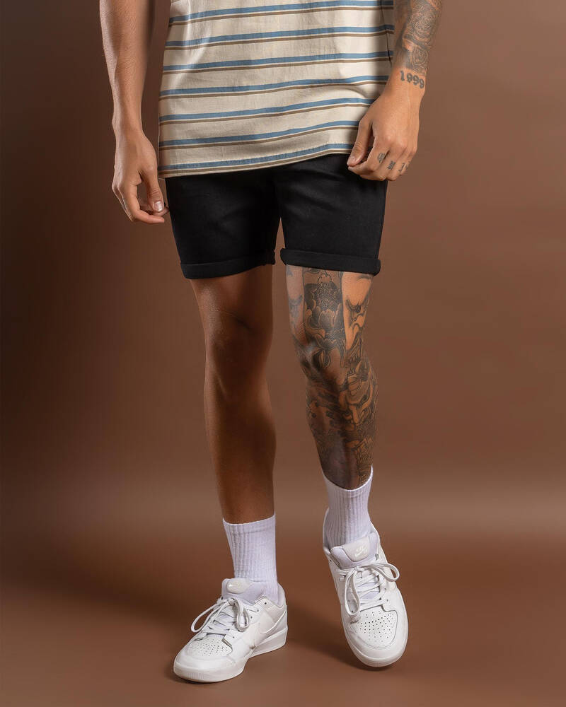 Lucid Polar Denim Walk Shorts for Mens