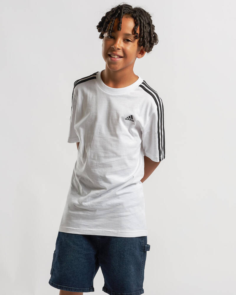adidas Boys' 3 Stripe T-Shirt for Mens