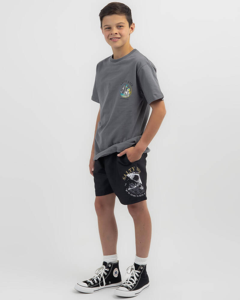 Salty Life Boys' Attack Elastic Waist Shorts for Mens