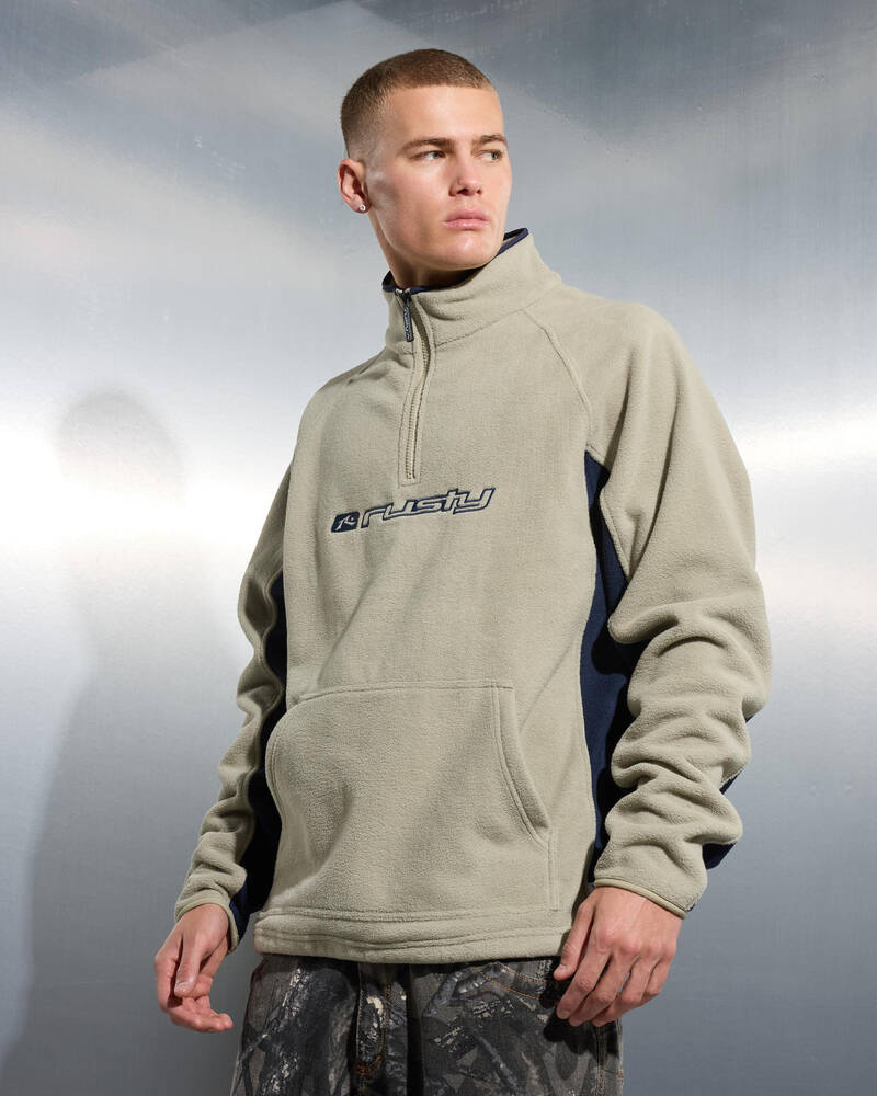 Rusty Blizzard Quarter Zip Polar Fleece for Mens