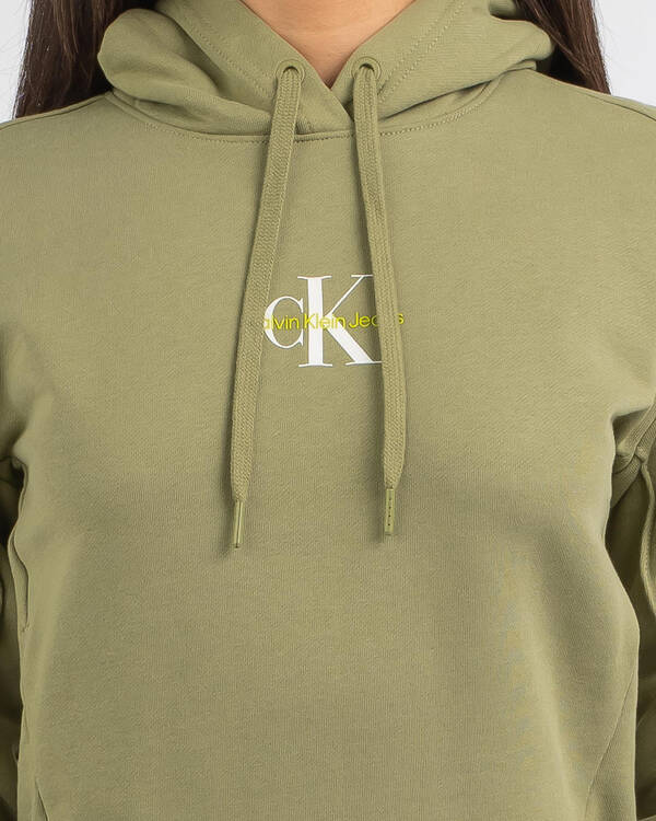 Calvin Klein Monogram Logo Hoodie for Womens
