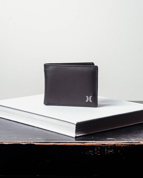Hurley Icon Leather Wallet for Mens