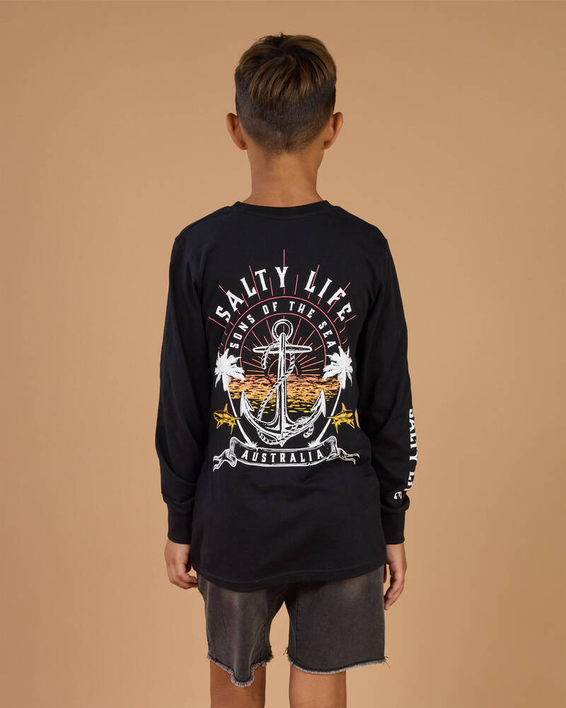 Salty Life Boys' Seaboard Long Sleeve T-Shirt for Mens