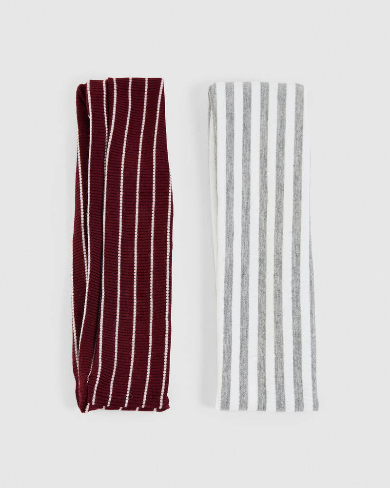 Karyn In LA Stripe Stretch Headband Pack for Womens
