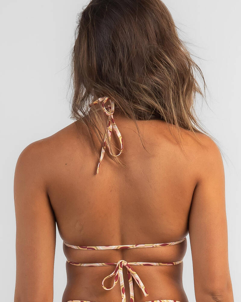 Rhythm Maya Geo Wrap Slide Triangle Bikini Top for Womens