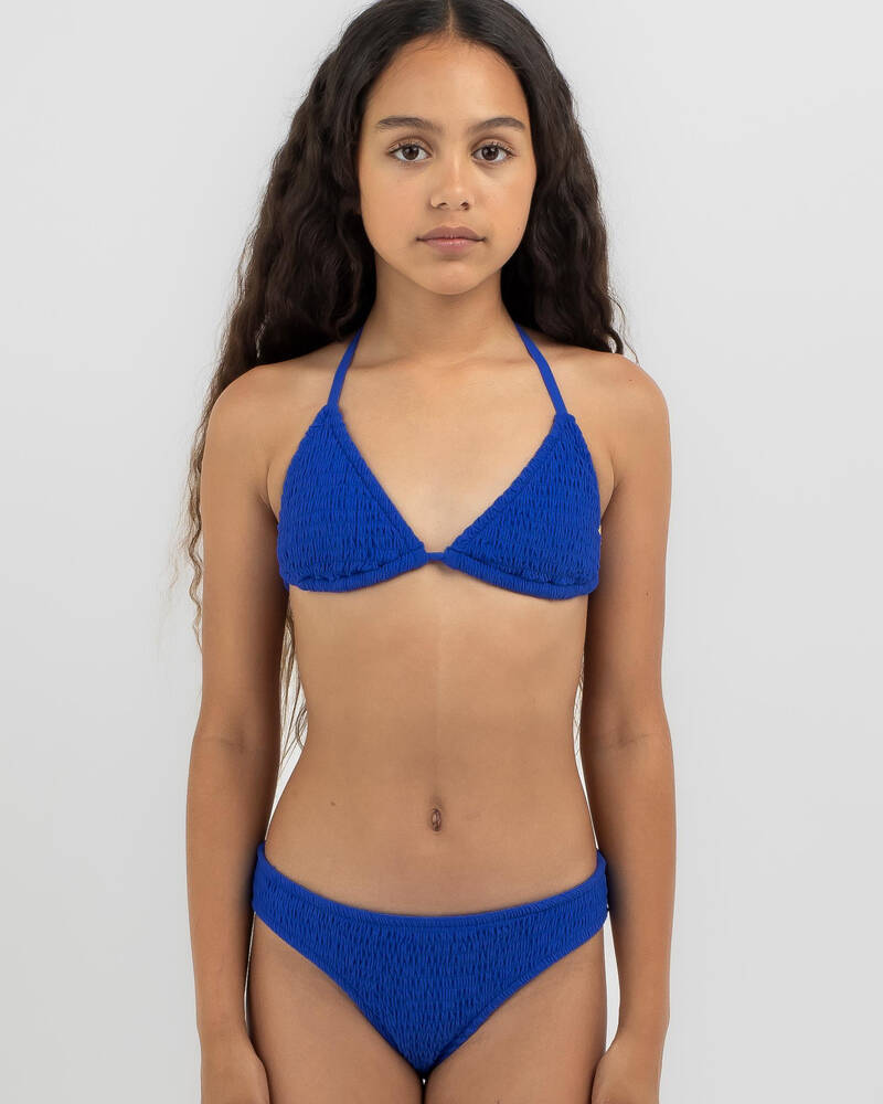 Topanga Girls' Zendaya Shirred Triangle Bikini Set for Womens