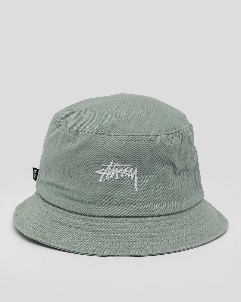 Shop Stussy Stock Bucket Hat In Sage Green Fast Shipping & Easy
