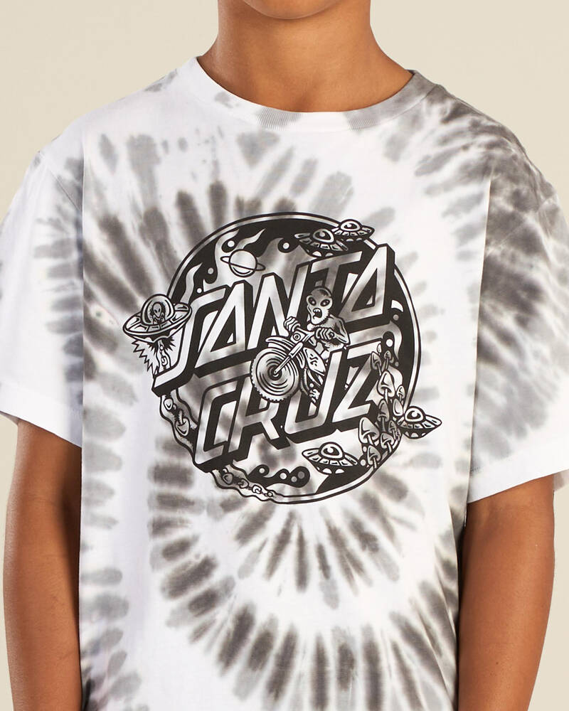 Santa Cruz Boys' Winkowski Dope Planet 2 Dot Mono Front T-Shirt for Mens