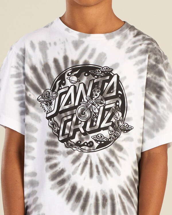 Santa Cruz Boys' Winkowski Dope Planet 2 Dot Mono Front T-Shirt for Mens