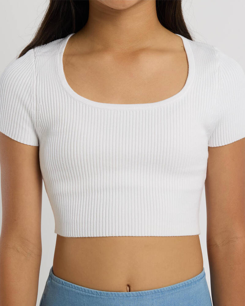 Ava And Ever Girls' Basic Square Neck Knit Top for Womens