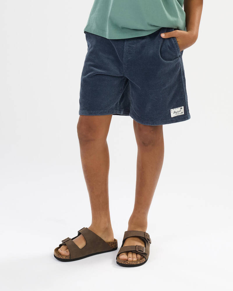 Skylark Boys' Cord Elastic Waist Shorts for Mens