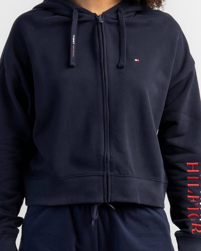 Tommy Hilfiger TH Ultra Soft Cropped Zip Hoodie for Womens