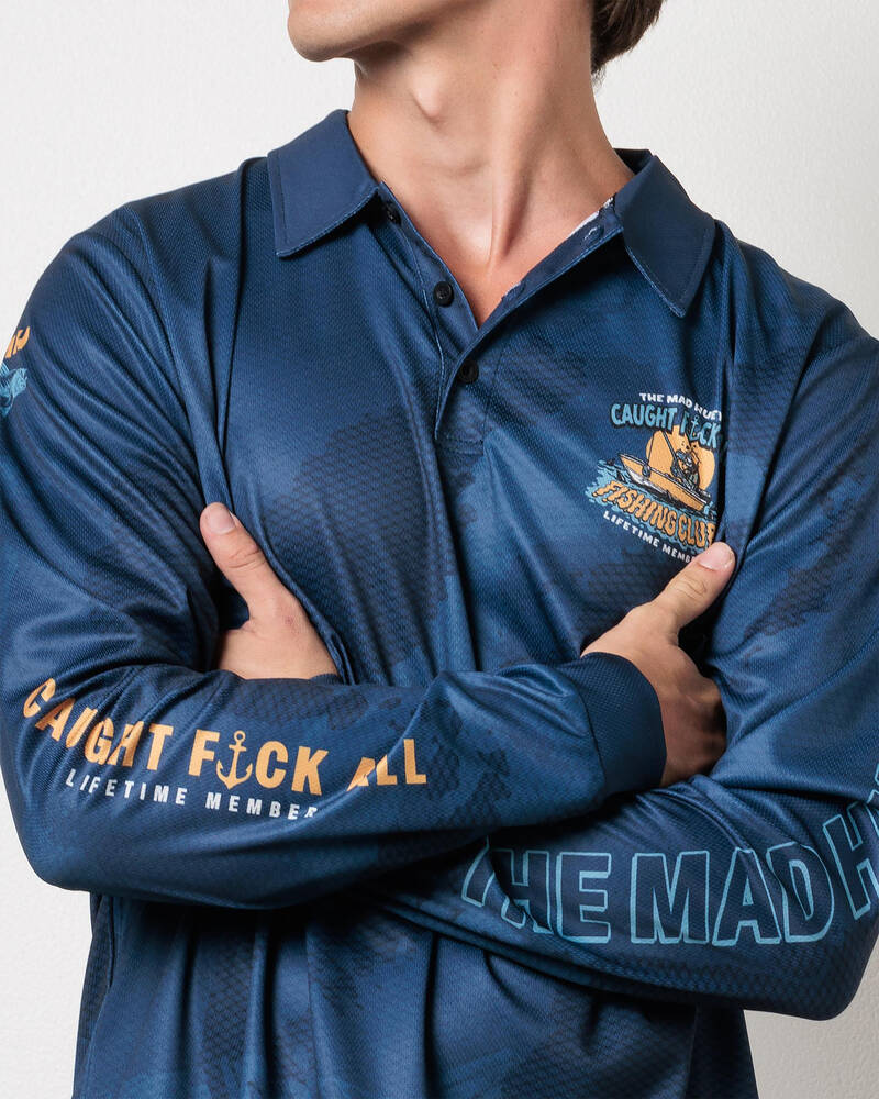 The Mad Hueys Caught Fk All Jaw Fishing Shirt for Mens