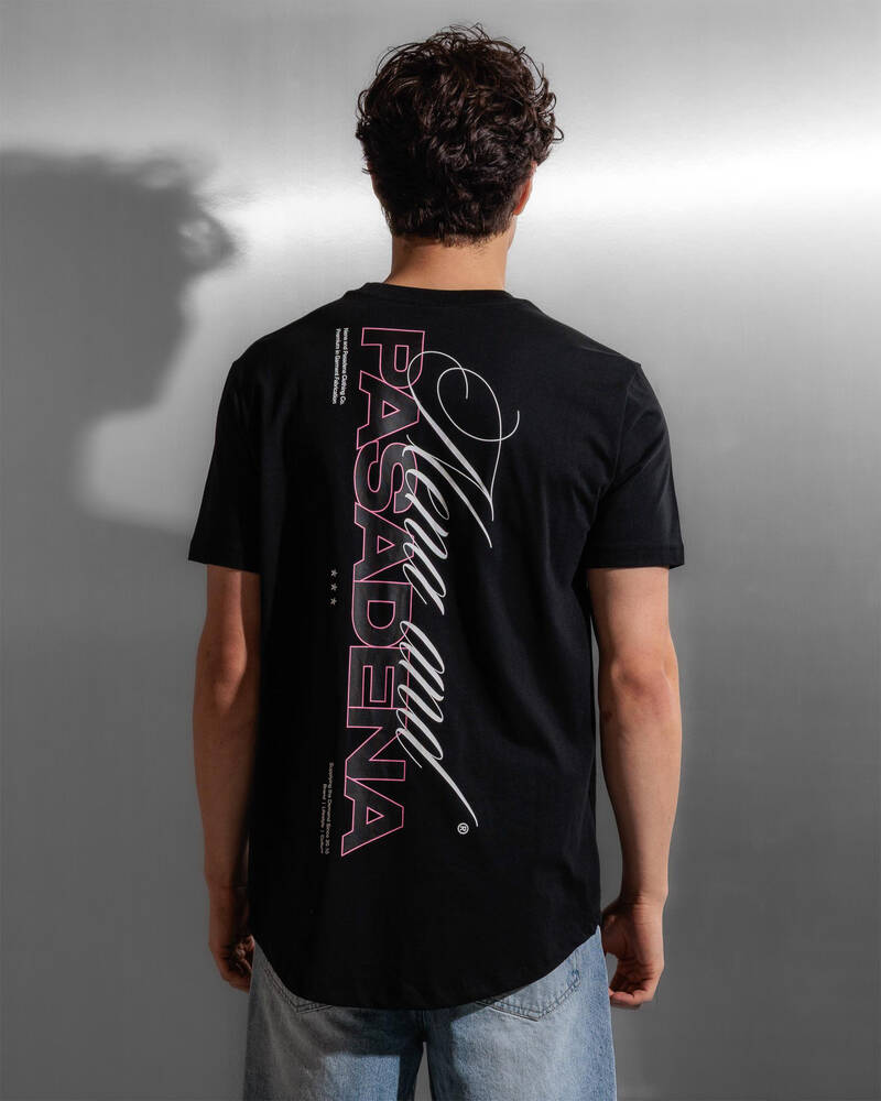 Nena & Pasadena Crimson Dual Curved T-Shirt for Mens