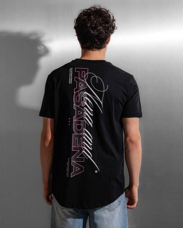 Nena & Pasadena Crimson Dual Curved T-Shirt for Mens