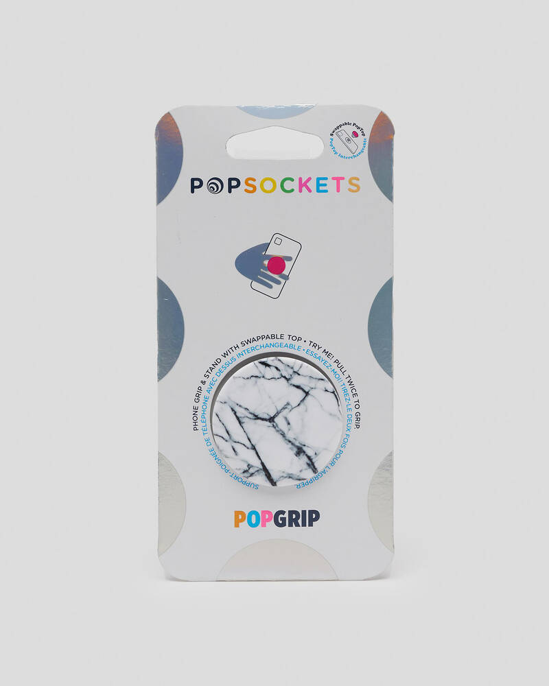 PopSockets Dove White Marble PopGrip Standard for Mens