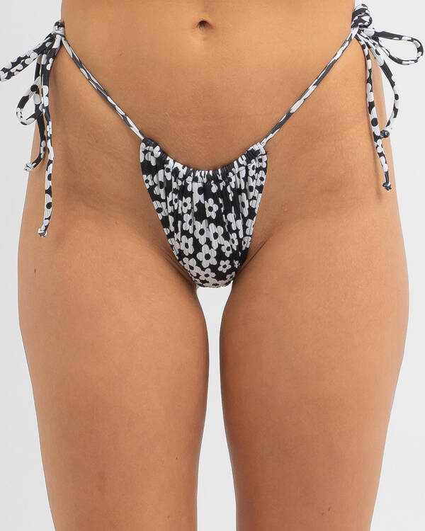 Topanga Posey Rib Itsy Tie Bikini Bottom for Womens