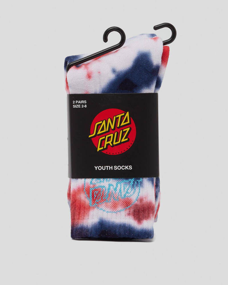 Santa Cruz Boys' Opus Dot Crew Socks 2 Pack for Mens