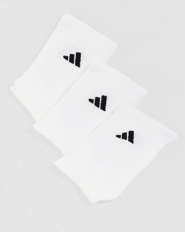 adidas Kids' Cut Crew Socks 3 Pack for Unisex