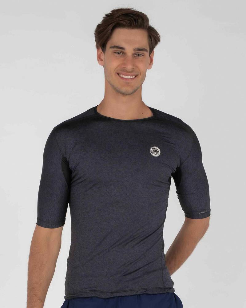 Rip Curl Tech Bomb Short Sleeve Rash Vest for Mens