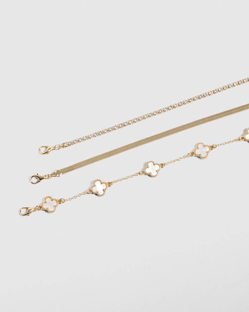 Karyn In LA Clover Anklet Pack for Womens