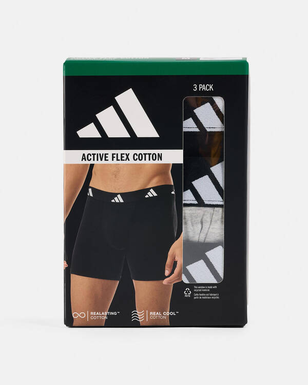 adidas Active Flex Cotton Boxer 3 Pack for Mens