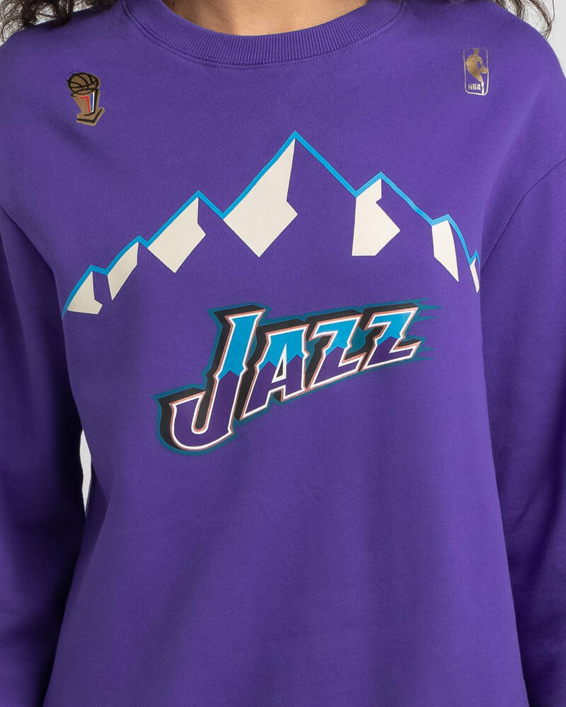 Mitchell & Ness Utah Jazz Jersey Wordmark Sweatshirt for Womens