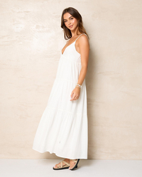 Rhythm Classic Tiered Midi Dress for Womens image number null