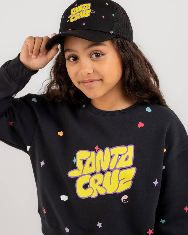 Santa Cruz Girls' Bubble Stack Trucker Cap for Womens
