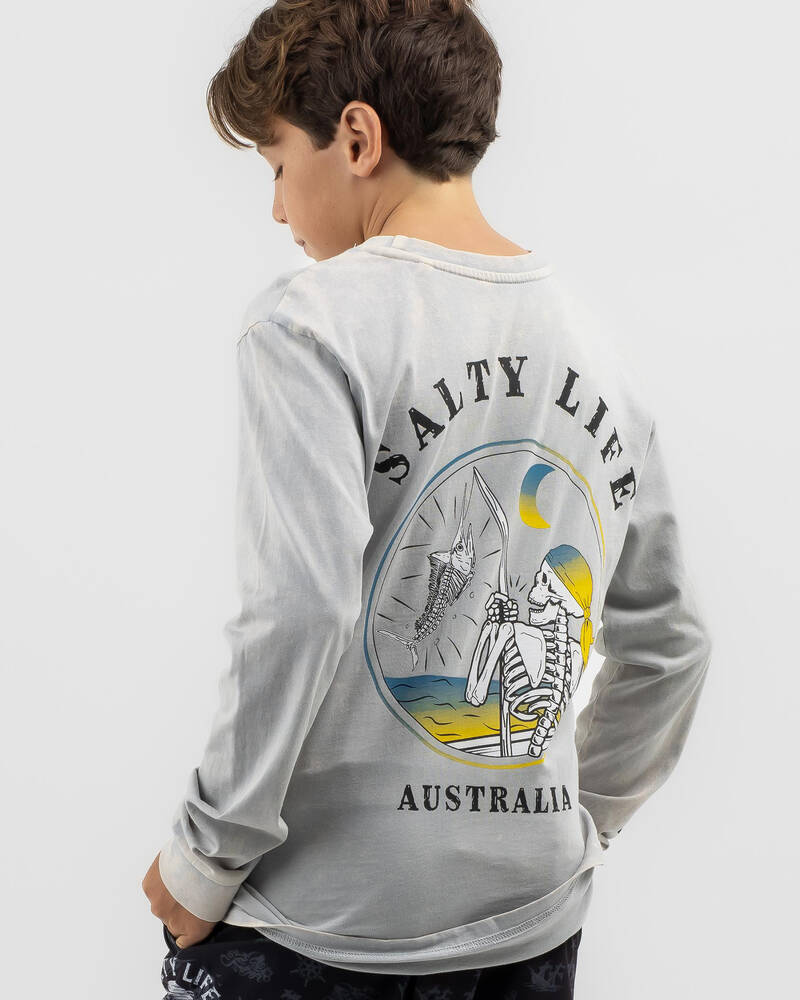 Salty Life Boys' Encompass Long Sleeve T-Shirt for Mens