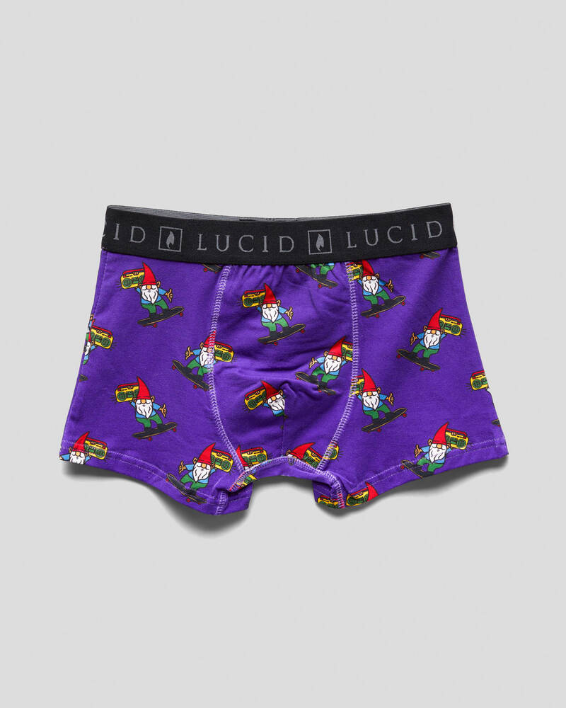 Lucid Boys' Gnarly Gnomes Fitted Boxers for Mens
