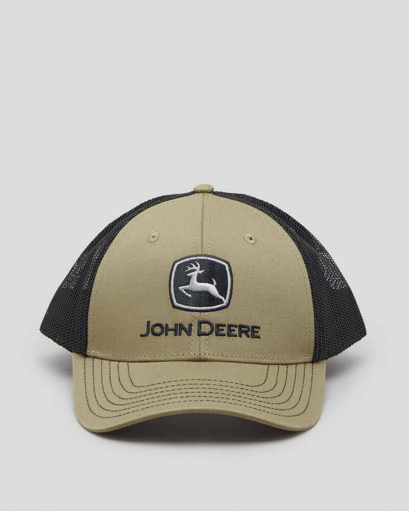 Shop John Deere Twill/Trucker Mesh Cap In Olive Fast Shipping & Easy