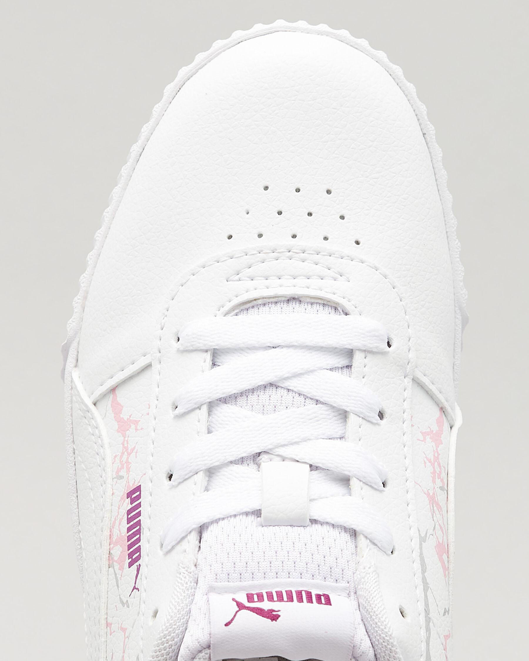 Puma Girls' Carina Marble Glitter Shoes In Puma White/ Puma White | City  Beach Australia