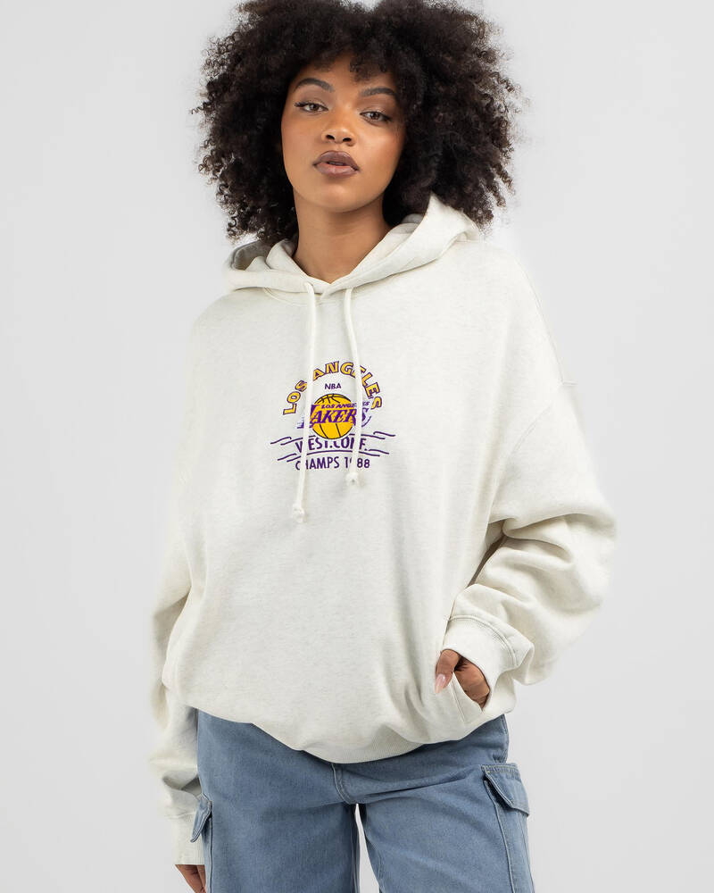 Mitchell & Ness Los Angeles Lakers Letterman Hoodie for Womens