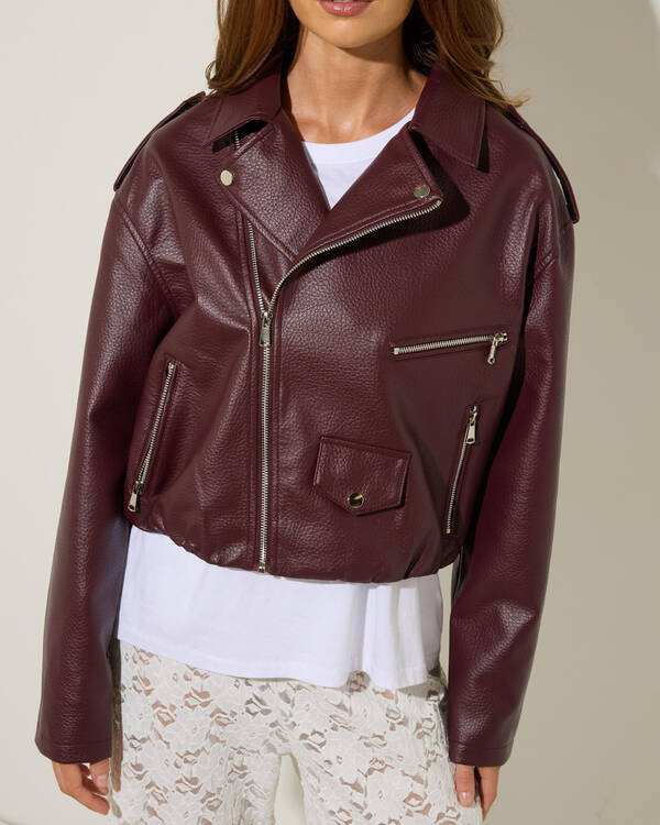 Ava And Ever Osbourne Faux Leather Jacket for Womens