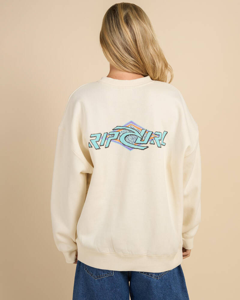 Rip Curl Neon Diamond Heritage Crewneck Sweatshirt for Womens